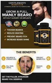 img 1 attached to 🏻 Gentleman's Beard Club: Enhance Your Beard Growth with our Facial Hair Growth Formula - Vitamins for Fuller, Thicker, and Manlier Beards - Suitable for All Hair Types - 60 Capsules