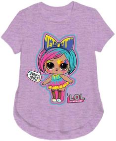 img 2 attached to 🎨 Lol Surprise Doll Express Yourself 2-Pack T-Shirt Set: MGA Girls Purple Heather T-Shirt & Art is Life Green Heather T-Shirt