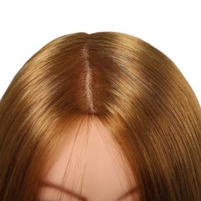 img 1 attached to 👩 SOPHIRE 26-28" Long Hair Mannequin Head: Real Hair, 9 Tools, Golden Makeup