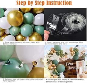 img 1 attached to 🎈 YSF DIY Balloon Arch Garland Kit: Stunning Gold, Green & White Latex Balloons for Wedding, Baby Shower & Birthday Party Decorations