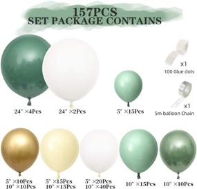 img 3 attached to 🎈 YSF DIY Balloon Arch Garland Kit: Stunning Gold, Green & White Latex Balloons for Wedding, Baby Shower & Birthday Party Decorations