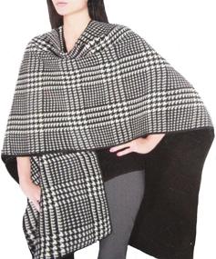 img 1 attached to Ike Behar Fashion Wrap Reversible Women's Scarves & Wraps - Trendy Accessories