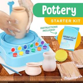 img 2 attached to Insnug Pottery Wheel Art Craft Kit: Creative Polymer Clay Modeling & Wheel Machine Set for Kids, Ages 8-12 | Educational Arts and Crafts Toys