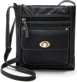 img 4 attached to Crossbody Leather Multi Pockets Shoulder Cellphone Women's Handbags & Wallets in Shoulder Bags