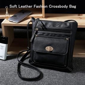 img 3 attached to Crossbody Leather Multi Pockets Shoulder Cellphone Women's Handbags & Wallets in Shoulder Bags