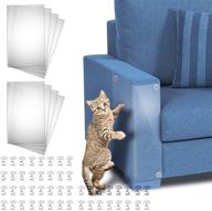 🐱 cat furniture protector: 8 pack, self-adhesive scratch cover with twist pins – ultimate furniture protection from cat scratching for sofas, doors, walls, and seats logo