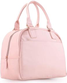 img 4 attached to 👜 Stylish Waterproof Insulated Lunch Bag for Women - Large Pink Capacity Lunch Cooler Purse - Keep Food Fresh