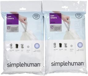 img 2 attached to simplehuman Custom Fit Trash Can Liner B, White - 30 ct - 2 pk - Efficient Waste Disposal Solution