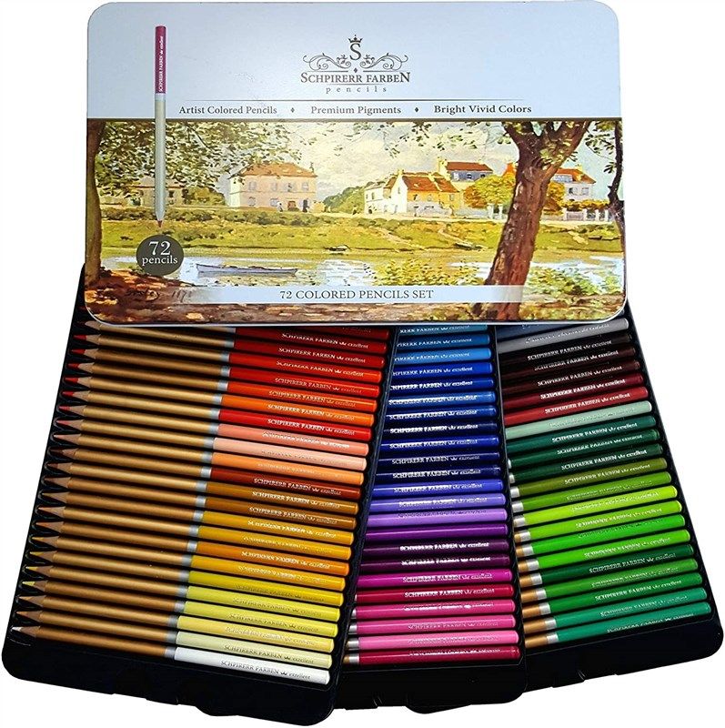 SCHPIRERR FARBEN 96 Color Pencil Set Professional Named And Numbered, Oil  Based Soft Core, Ideal For Adult Crafts, Artists