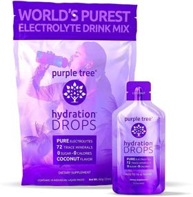 img 4 attached to Powerful Natural Electrolyte Packets by Purple Tree – Boost Hydration, Immunity, and Vitality with Trace Minerals, Vitamin D, and Sea Water Electrolytes – 10 Packs, Coconut Flavor