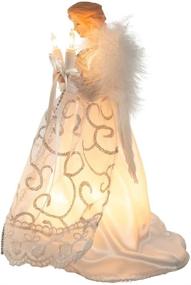 img 2 attached to 🌟 White/Silver 9-Inch Kurt Adler UL 10-Light Angel Treetop: Elegant Holiday Decoration