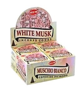 img 1 attached to HEM Incense from India: White Musk - 12 Boxes, 10 Cones per Box