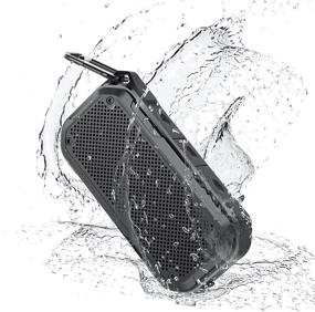 img 4 attached to Black Waterproof Bluetooth Speaker: Portable Wireless Outdoor Speaker with Stereo Sound (BT708)