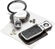 🔍 complete bundle: jewelers magnifying glass with light - 3 loupes included: pocket magnifier, coin loupe, jewelers loupe - enhance your viewing experience! logo