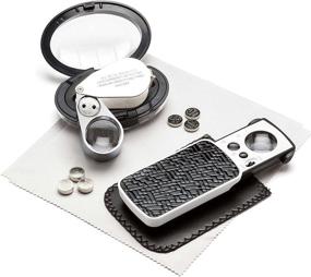 img 4 attached to 🔍 Complete Bundle: Jewelers Magnifying Glass with Light - 3 Loupes Included: Pocket Magnifier, Coin Loupe, Jewelers Loupe - Enhance Your Viewing Experience!