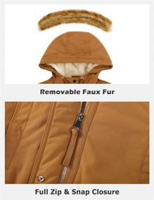 img 1 attached to Womens Winter Parka Hooded Jacket Women's Clothing and Coats, Jackets & Vests