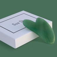 geliebt lynn gua sha face sculpting tool - gua sha for face, eyes, neck, & body - 100% natural jade stone - anti-aging, fine lines & wrinkle relief logo