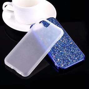 img 1 attached to 📱 Блестящий чехол Bling Glitter со скринпротектором и ремешком на телефон iPhone 8 Plus / 7 Plus - ударопрочный гибридный защитный чехол для эстетического вида - твердый PC задний кожух, мягкий TPU внутри - 5,5 дюйма (черный)