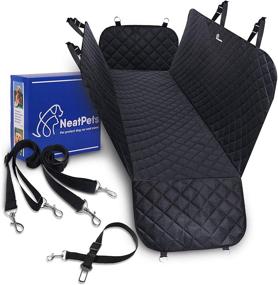 img 4 attached to 🐾 NEATPETS Waterproof Pet Car Seat Cover: Scratch-Resistant Protector for Cars, Trucks, SUVs with Nonslip Hammock, Seatbelt, and Heavy-Duty Design