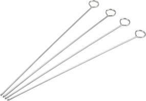 img 3 attached to 🔪 High-Quality 12-inch Metal Skewers for Efficient Cooking, Pack of 4