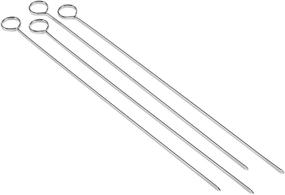 img 2 attached to 🔪 High-Quality 12-inch Metal Skewers for Efficient Cooking, Pack of 4