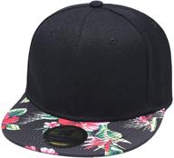 🌺 hawaiian cotton adjustable snapback hats - quanhaigou premium floral flower caps for men and women's hip-hop baseball logo