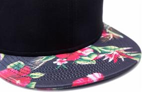 img 3 attached to 🌺 Hawaiian Cotton Adjustable Snapback Hats - Quanhaigou Premium Floral Flower Caps for Men and Women's Hip-Hop Baseball