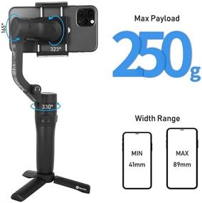 img 3 attached to 📷 FeiyuTech Vlog Pocket 2 Smartphone Gimbal Stabilizer | 3-Axis Foldable for iPhone 12/Mini XR XS, Samsung, HUAWEI Xiaomi | Android/iOS Vlog YouTube TikTok Zoom Control | Includes Tripod | Maximum 0.55lb