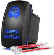 nilight 90004b bumper light bar rocker switch led light bar 5 pin laser on/off switch with switch jumper wires set - 20a/12v 10a/24v, 2-year warranty logo