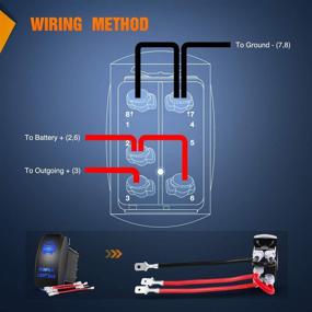 img 2 attached to Nilight 90004B Bumper Light Bar Rocker Switch LED Light Bar 5 Pin Laser On/Off Switch with Switch Jumper Wires Set - 20A/12V 10A/24V, 2-Year Warranty