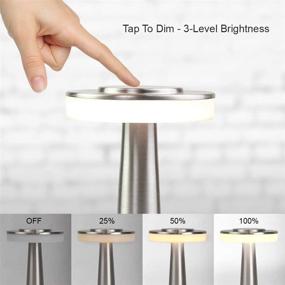 img 2 attached to O'Bright Portable LED Table Lamp: Illuminating Design with Touch Sensor for Convenient Lighting & Ceiling Fan Functionality