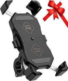 img 4 attached to 🚴 One-Touch Bike Phone Mount Holder for iPhone X/XR/XS MAX/8/7/6 Plus 4.7"-6.8" - Bike and Motorcycle Cell Phone Mount Holder