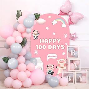 img 2 attached to 🎈 Stunning 167PCS Balloon Garland Arch Kit: White Gold Confetti, Retro Pink, and Grey Latex Balloons - Perfect for Bridal Baby Shower, Birthday, Wedding, Anniversary, and Graduation Party Decorations