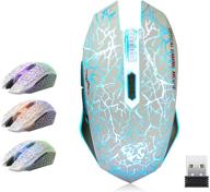 🖱️ vegcoo c10 wireless gaming mouse - rechargeable silent optical mice with 7 colors led lights (c10nwt) logo