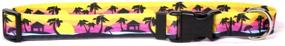 img 1 attached to 🌴 Vibrant Tropical Island Collection: Yellow Dog Design Pet Collar with Easy-Snap Feature for All-Sizes