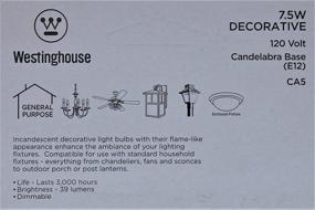 img 1 attached to Westinghouse Flame Incandescent Candelabra Clear