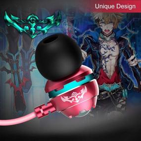 img 1 attached to Wired Earbuds Dual Drivers Phone Earbuds With Mic Bass Earphone With Microphone Noise Isolating For IPhone Android Smartphones Tablets Laptop Red