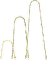 👜 versatile replacement chains for diy handbags: flat iron purse strap chains with slide hook buckles – gold, classic style (47.2", 31.5", 15.7") logo