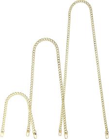 img 4 attached to 👜 Versatile Replacement Chains for DIY Handbags: Flat Iron Purse Strap Chains with Slide Hook Buckles – Gold, Classic Style (47.2", 31.5", 15.7")
