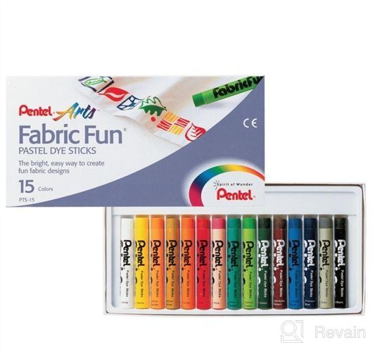 img 1 attached to 🖍️ Pentel Arts Fabric Fun Pastel Dye Sticks: Vibrant 15 Color Set (PTS-15) review by Chase Johnson