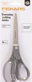 img 3 attached to Fiskars 01-004761J Softgrip Scissors - 8 Inch Straight Stainless Steel Blades: A Cutting Essential