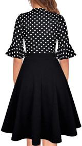 img 3 attached to 👗 Stylish Women's Black Plaid Flare Dresses for Fashionable Women