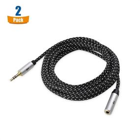 img 3 attached to 🎧 Cable Matters 2-Pack 10 ft Headphone Extension Cable - Black (3.5mm Aux Cord Extension, Audio Extension Cable) – 10 Feet