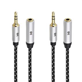 img 2 attached to 🎧 Cable Matters 2-Pack 10 ft Headphone Extension Cable - Black (3.5mm Aux Cord Extension, Audio Extension Cable) – 10 Feet