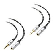 🎧 cable matters 2-pack 10 ft headphone extension cable - black (3.5mm aux cord extension, audio extension cable) – 10 feet logo