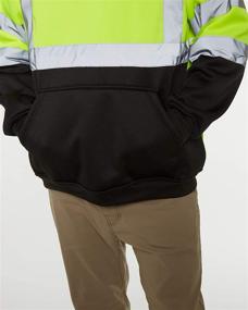 img 2 attached to Visibility Sweatshirt Reflective Stripes Drawstring