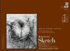 img 4 attached to 📒 Strathmore 455-18 400 Series Sketch Pad: Premium 18" x 24" Wire Bound, 30 Sheets in White – Ultimate Artist's Companion