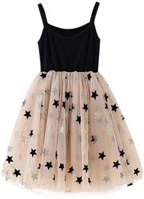img 4 attached to Stunning NNJXD Sleeveless Princess Sundress: Timeless Black Tulle for Girls' Fashion