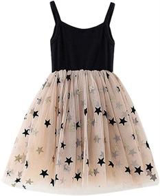img 3 attached to Stunning NNJXD Sleeveless Princess Sundress: Timeless Black Tulle for Girls' Fashion