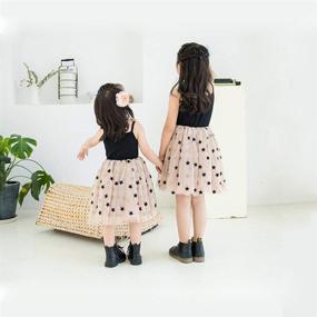 img 2 attached to Stunning NNJXD Sleeveless Princess Sundress: Timeless Black Tulle for Girls' Fashion